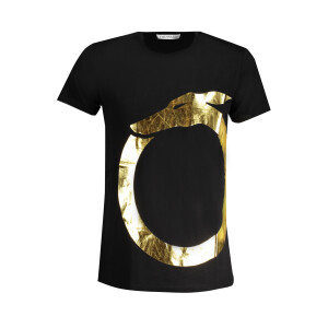 Trussardi ανδρικό μαύρο T-shirt με κοντά μανίκια και λογότυπο