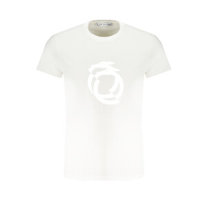 Trussardi ανδρικό λευκό T-shirt με κοντά μανίκια και λογότυπο