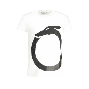 Trussardi ανδρικό λευκό T-shirt με κοντά μανίκια και λογότυπο