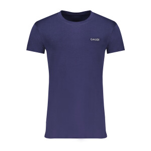 GAUDÌ Ανδρικό Μπλε T-Shirt με κοντά μανίκια και λογότυπο