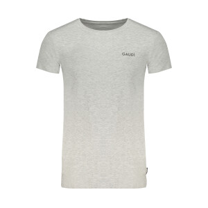 GAUDÌ Ανδρικό Γκρι T-shirt με κοντά μανίκια και print λογότυπο