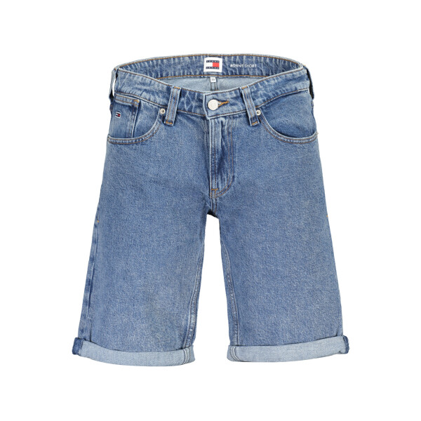 Tommy Hilfiger ανδρική μπλε τζιν βερμούδα με πέντε τσέπες
