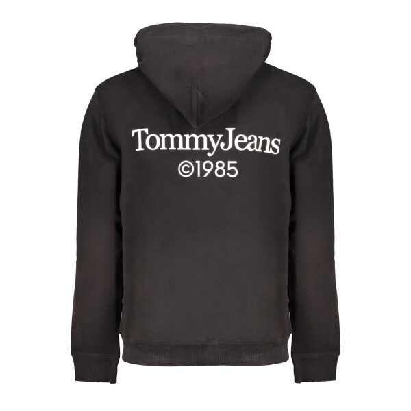 Tommy Hilfiger ανδρικό μαύρο φούτερ με κουκούλα και print λογότυπο