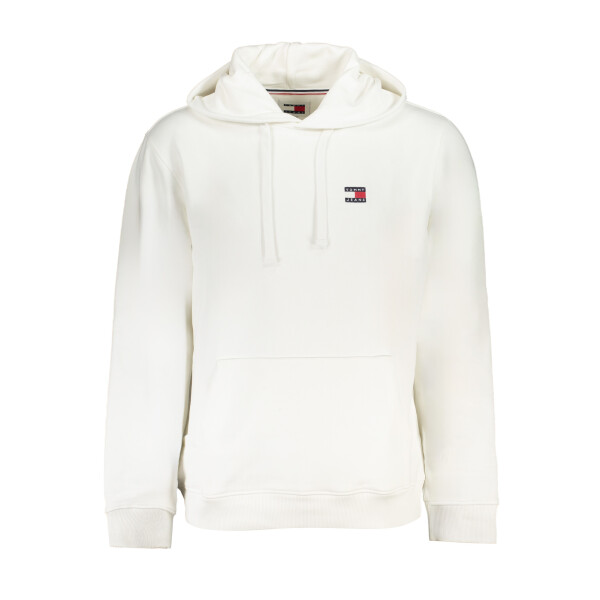 Tommy Hilfiger Ανδρικό Λευκό Φούτερ με κουκούλα και λογότυπο