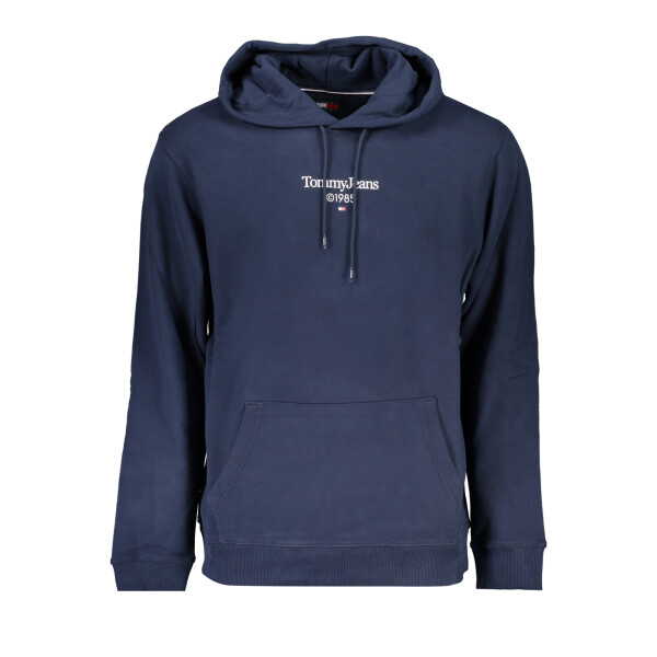 Tommy Hilfiger ανδρικό μπλε φούτερ με κουκούλα και λογότυπο