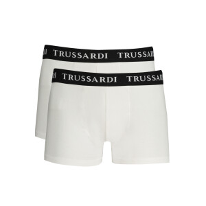 Trussardi ανδρικά λευκά μποξεράκια με λογότυπο