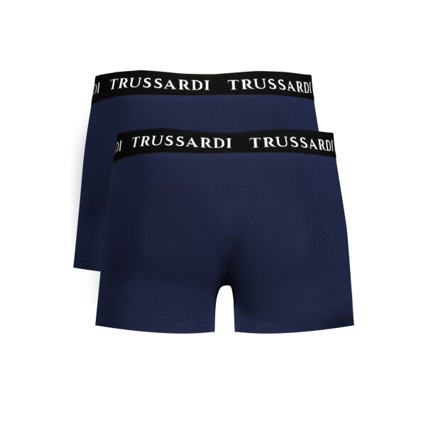 Trussardi Ανδρικά Μπλε Μποξεράκια με ελαστική μέση και λογότυπο