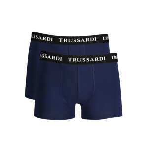 Trussardi Ανδρικά Μπλε Μποξεράκια με ελαστική μέση και λογότυπο