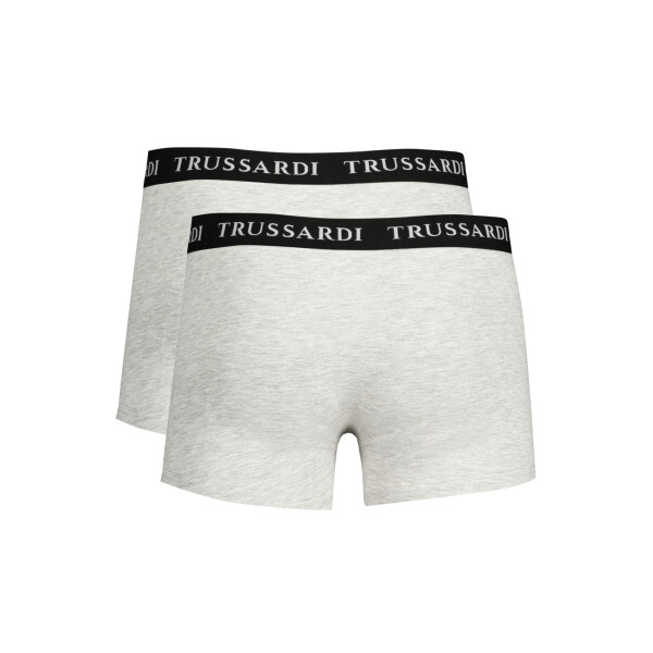 Trussardi Ανδρικά Γκρι Μποξεράκια με ελαστική μέση και λογότυπο