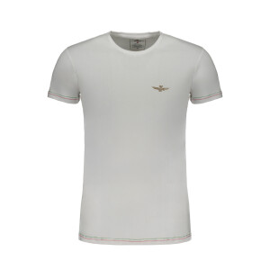 Aeronautica Militare Ανδρικό Λευκό T-shirt με κοντά μανίκια και λογότυπο