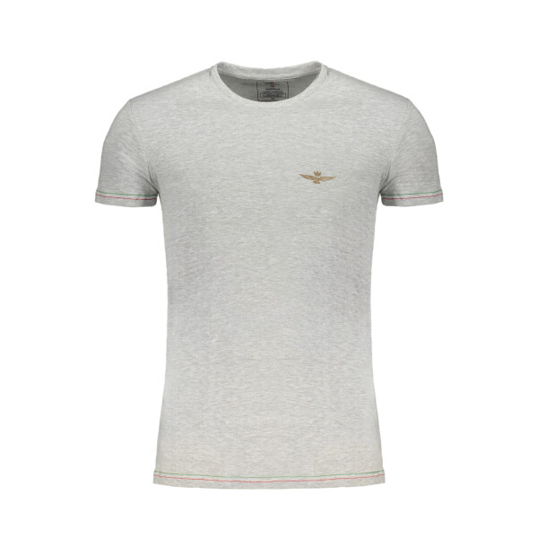 Aeronautica Militare Ανδρικό Γκρι T-shirt με κοντά μανίκια και λογότυπο