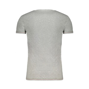 Aeronautica Militare Ανδρικό Γκρι T-shirt με V λαιμόκοψη και print