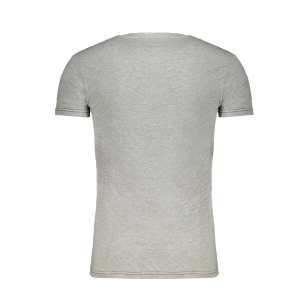 Aeronautica Militare Ανδρικό Γκρι T-shirt με V λαιμόκοψη και print