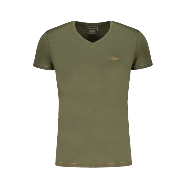 Aeronautica Militare Ανδρικό Πράσινο T-shirt με V λαιμόκοψη