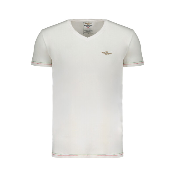 Aeronautica Militare ανδρικό λευκό t-shirt με V λαιμόκοψη