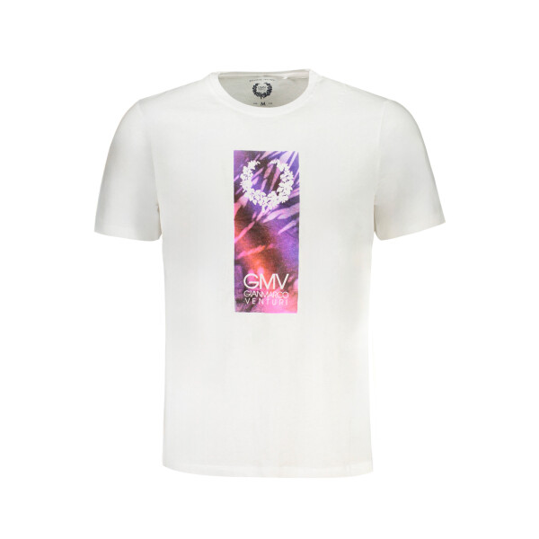 GIAN MARCO VENTURI Ανδρικό Λευκό T-shirt με κοντά μανίκια και λογότυπο