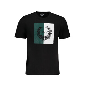 GIAN MARCO VENTURI Ανδρικό Μαύρο T-shirt με κοντά μανίκια και λογότυπο