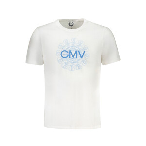 GIAN MARCO VENTURI Ανδρικό Λευκό T-shirt με κοντά μανίκια και λογότυπο