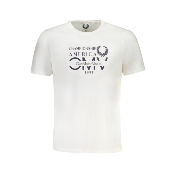 GIAN MARCO VENTURI Ανδρικό Λευκό T-Shirt με κοντά μανίκια και λογότυπο