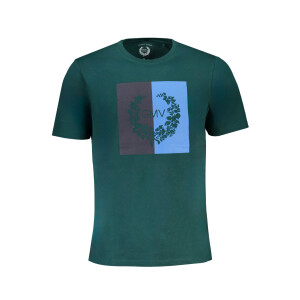 GIAN MARCO VENTURI ανδρικό t-shirt σε πράσινο χρώμα με print λογότυπο