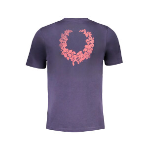 GIAN MARCO VENTURI Ανδρικό Μπλε T-shirt με κοντά μανίκια και λογότυπο
