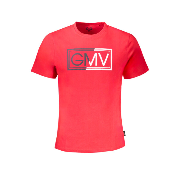 GIAN MARCO VENTURI ανδρικό κόκκινο t-shirt με κοντά μανίκια και λογότυπο