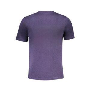 GIAN MARCO VENTURI ανδρικό μπλε t-shirt με στρογγυλή λαιμόκοψη και print λογότυπο