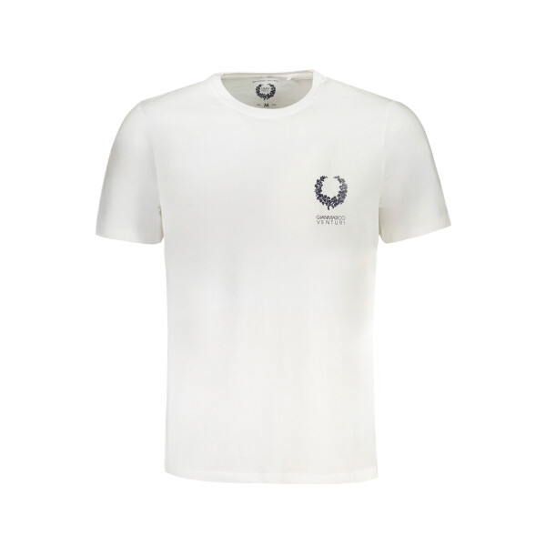 GIAN MARCO VENTURI Ανδρικό Λευκό T-Shirt με print λογότυπο