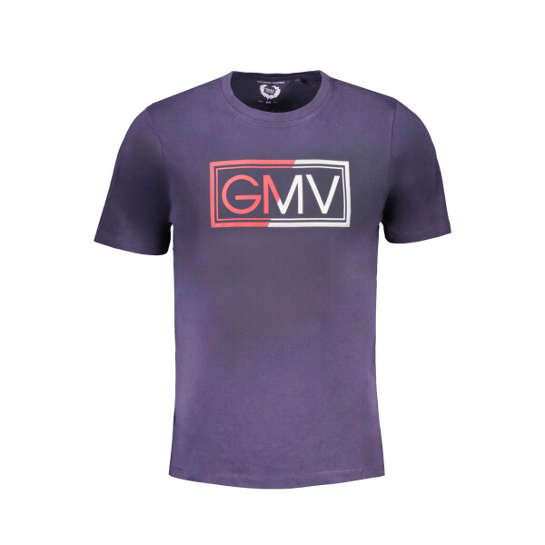 GIAN MARCO VENTURI Ανδρικό Μπλε T-Shirt με κοντά μανίκια και λογότυπο