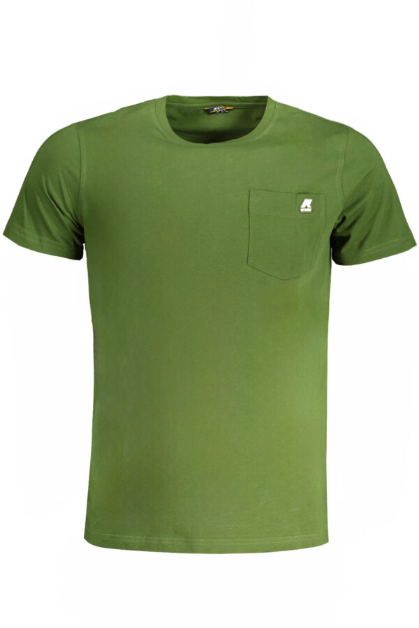 K-Way Ανδρικό Πράσινο T-shirt με στρογγυλή λαιμόκοψη και τσέπη