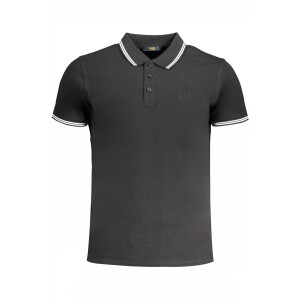 CAVALLI CLASS Ανδρική Μαύρη Polo Μπλούζα με κοντά μανίκια