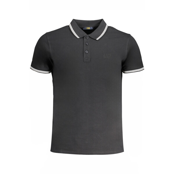 CAVALLI CLASS Ανδρική Μαύρη Polo Μπλούζα με κοντά μανίκια