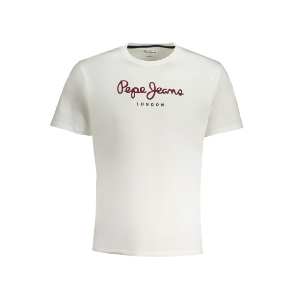 Pepe Jeans ανδρικό λευκό t-shirt με print λογότυπο