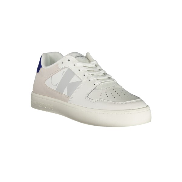 Calvin Klein ανδρικά λευκά sneakers με κορδόνια και λογότυπο