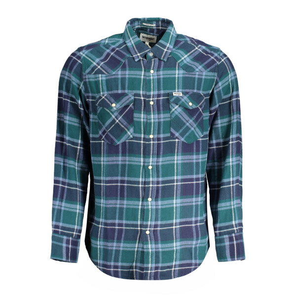 WRANGLER Ανδρικό Πράσινο Πουκάμισο με μακριά μανίκια και τσέπες