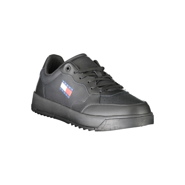 Tommy Hilfiger ανδρικά sneakers σε μαύρο χρώμα με κορδόνια