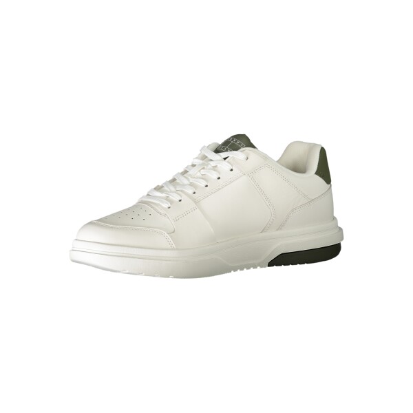 Tommy Hilfiger ανδρικά sneakers σε λευκό χρώμα με κορδόνια και λογότυπο