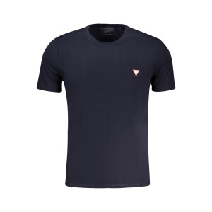 Guess Jeans ανδρικό μπλε t-shirt με κοντά μανίκια και λογότυπο