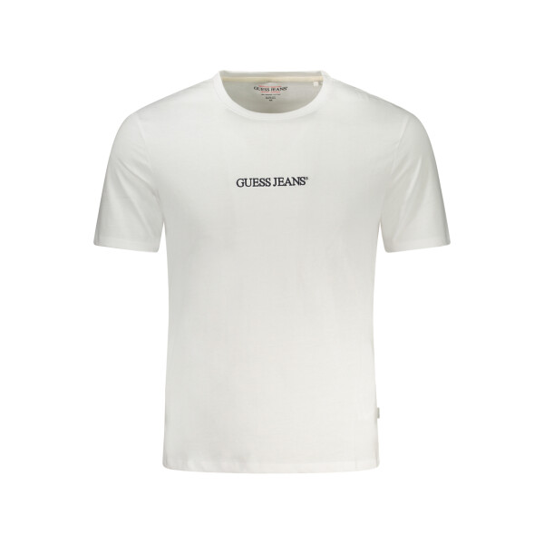 Guess Jeans Ανδρικό Λευκό T-shirt με στρογγυλή λαιμόκοψη