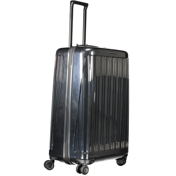 Piquadro Μαύρη Μεσαία Βαλίτσα Trolley με λογότυπο