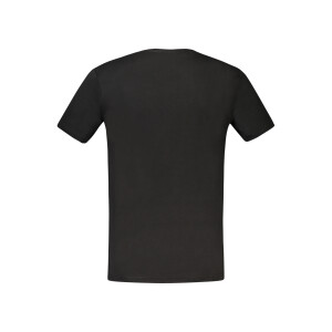 RIFLE Ανδρικό Μαύρο T-Shirt με κοντά μανίκια και λογότυπο