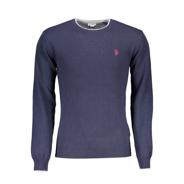 U.S. POLO ASSN.. Ανδρικό Μπλε Πλεκτό με στρογγυλή λαιμόκοψη