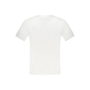 RIFLE Ανδρικό Λευκό T-shirt με κοντά μανίκια και print λογότυπο