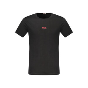 RIFLE Ανδρικό Μαύρο T-Shirt με κοντά μανίκια και λογότυπο