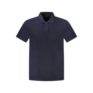 BOSS Ανδρική Μπλε Polo Μπλούζα με κοντά μανίκια και λογότυπο