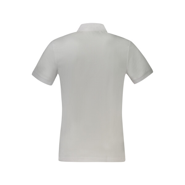 BOSS Ανδρική Λευκή Polo Μπλούζα με κοντά μανίκια και λογότυπο