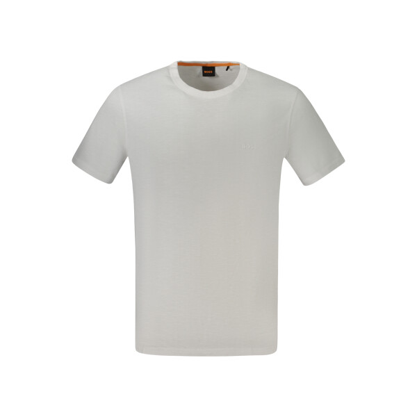 BOSS Ανδρικό Λευκό T-shirt με print λογότυπο