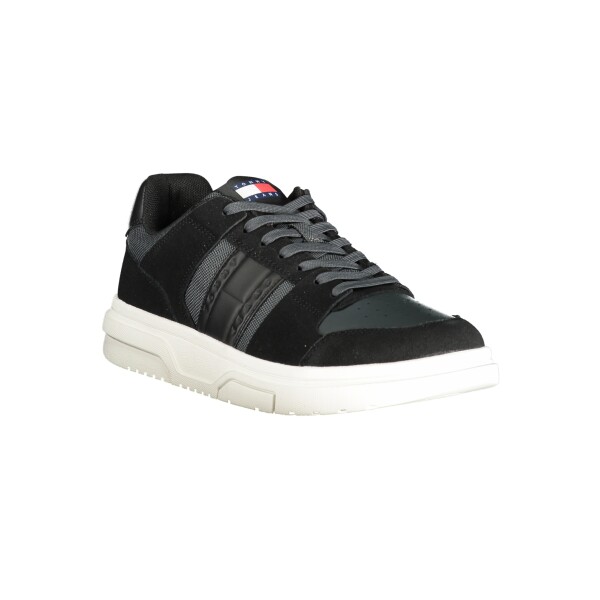 Tommy Hilfiger ανδρικά sneakers σε μαύρο χρώμα με κορδόνια