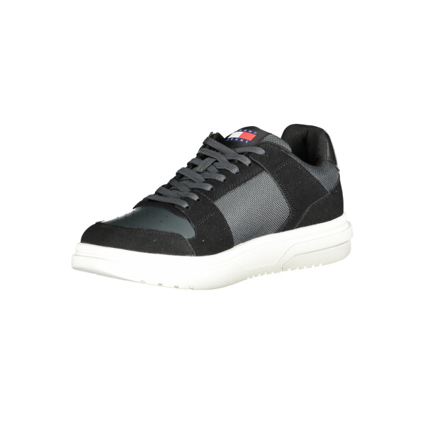 Tommy Hilfiger ανδρικά sneakers σε μαύρο χρώμα με κορδόνια