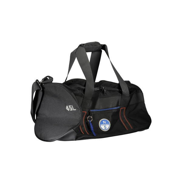 North Sails ανδρική μαύρη τσάντα duffle με λογότυπο